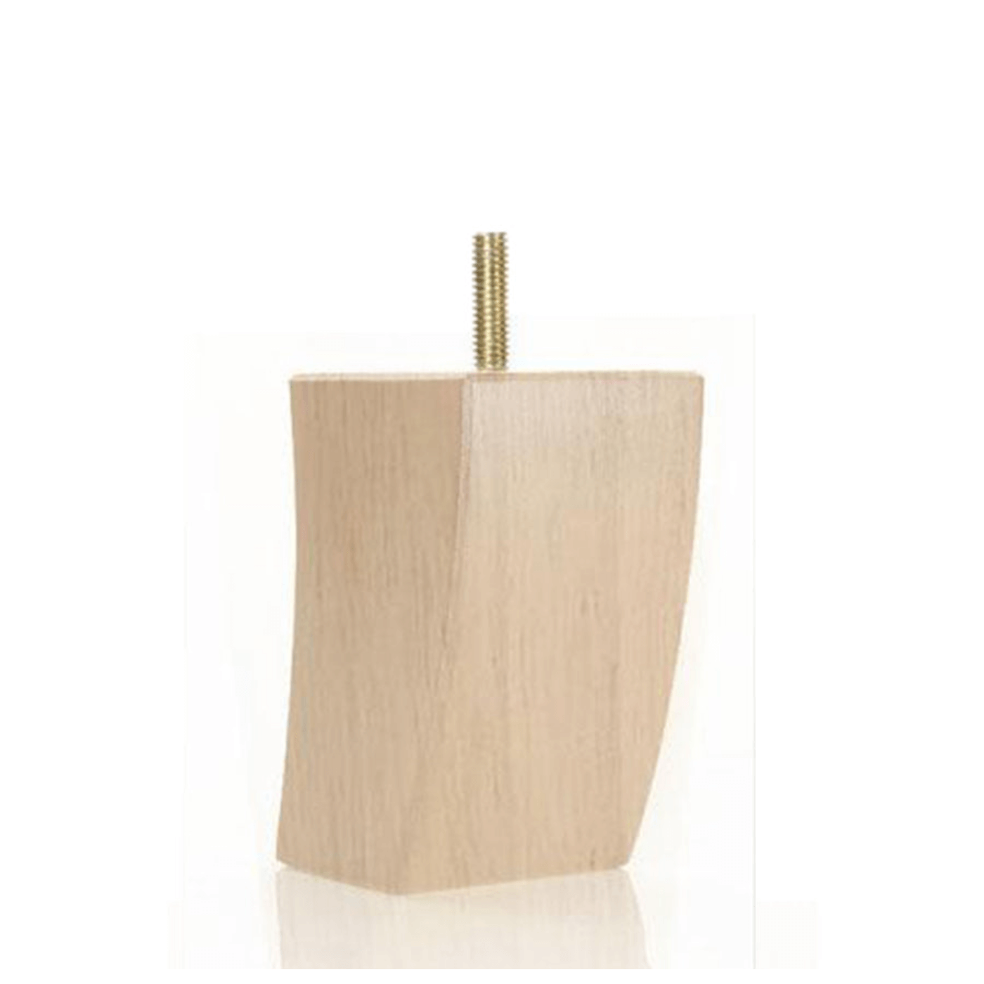 Rubberwood Leg 4" x 3" - Decorative Furniture Wooden Legs