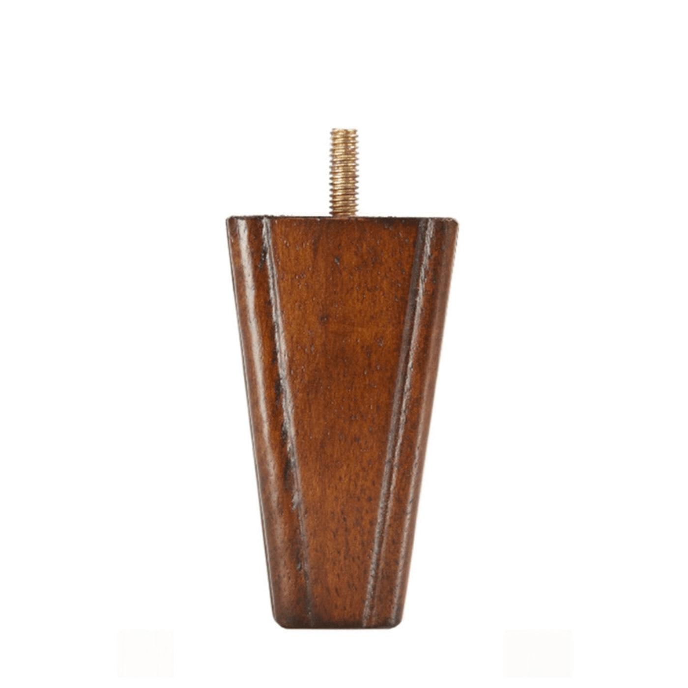 Square Leg Carved Walnut 4" x 2.25"-1.25" - Decorative Furniture Wooden Legs
