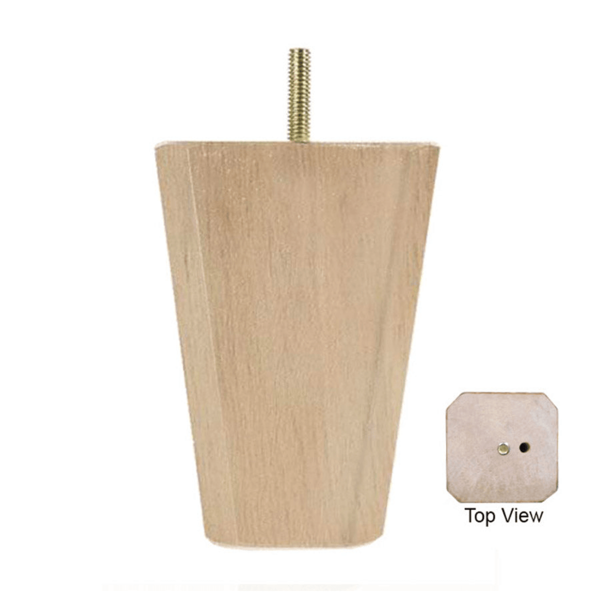 Square Leg 5" x 3.5"-2.625 - Decorative Furniture Wooden Legs