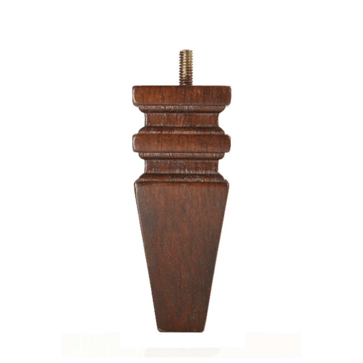 Square Leg Carved Walnut 5" x 2"-1" - Decorative Furniture Wooden Legs