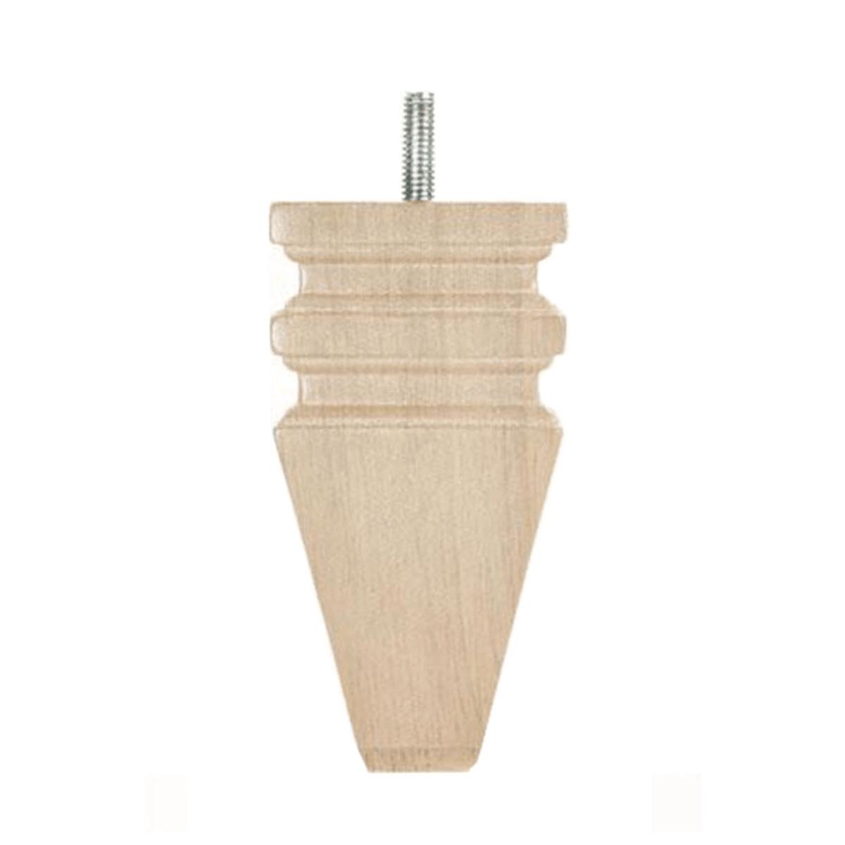 Square Leg Carved 5" x 2.5"-1" - Decorative Furniture Wooden Legs