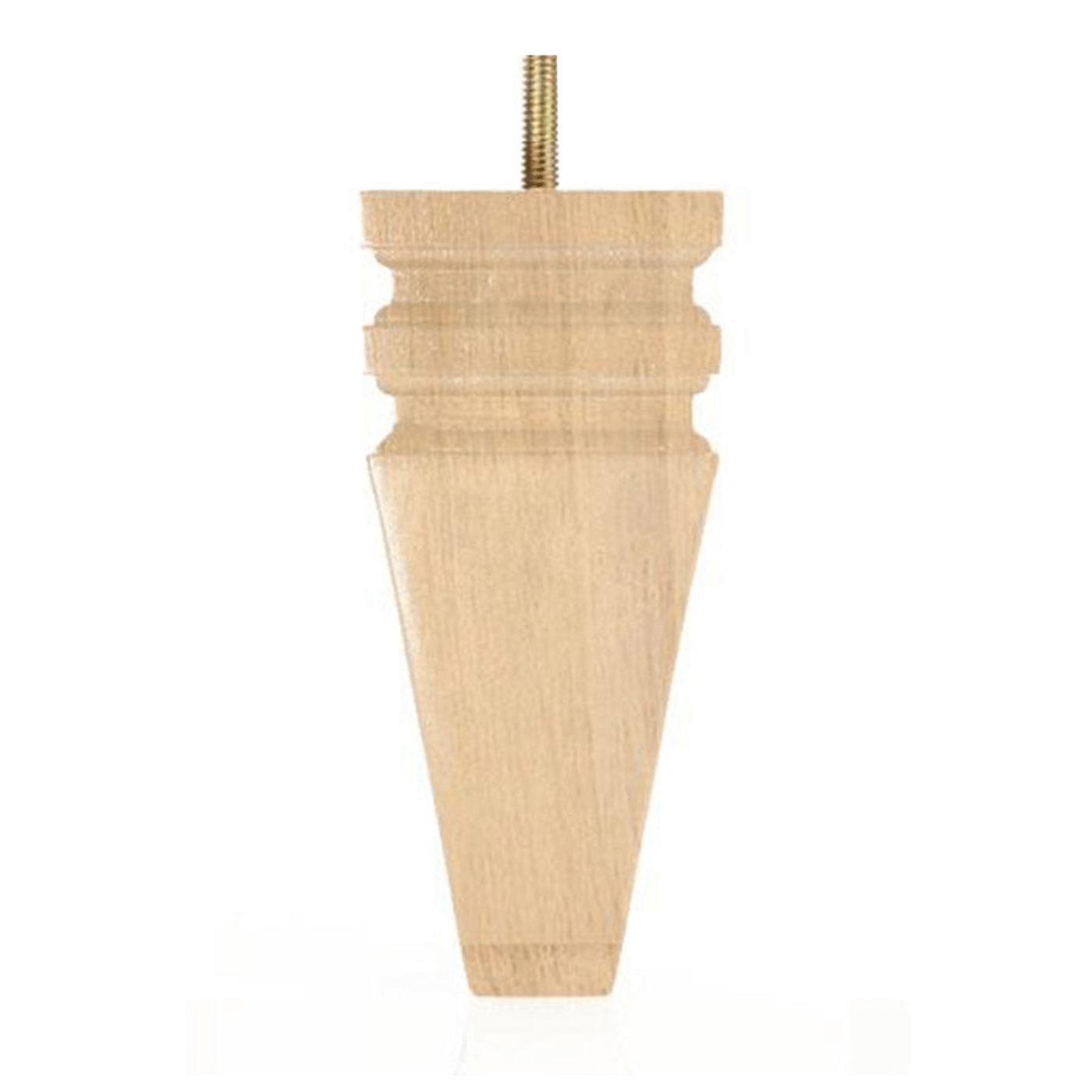 Square Leg Carved 6" x 2.5"-1" - Decorative Furniture Wooden Legs