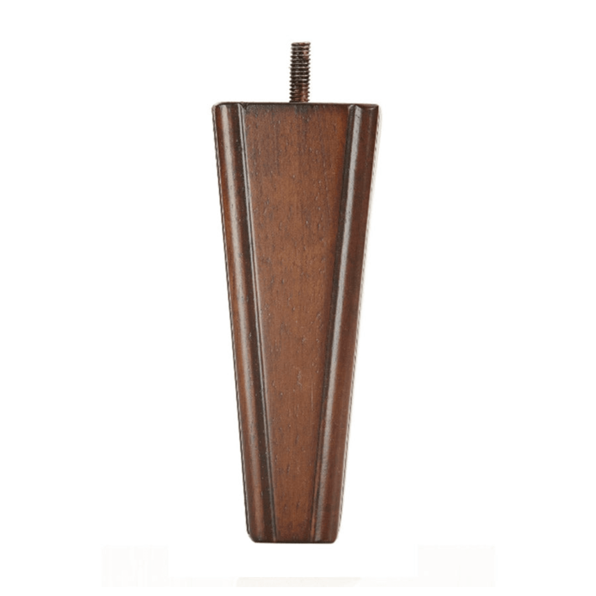Square Leg Carved Walnut 6" x 2.25"-1.25" - Decorative Furniture Wooden Legs