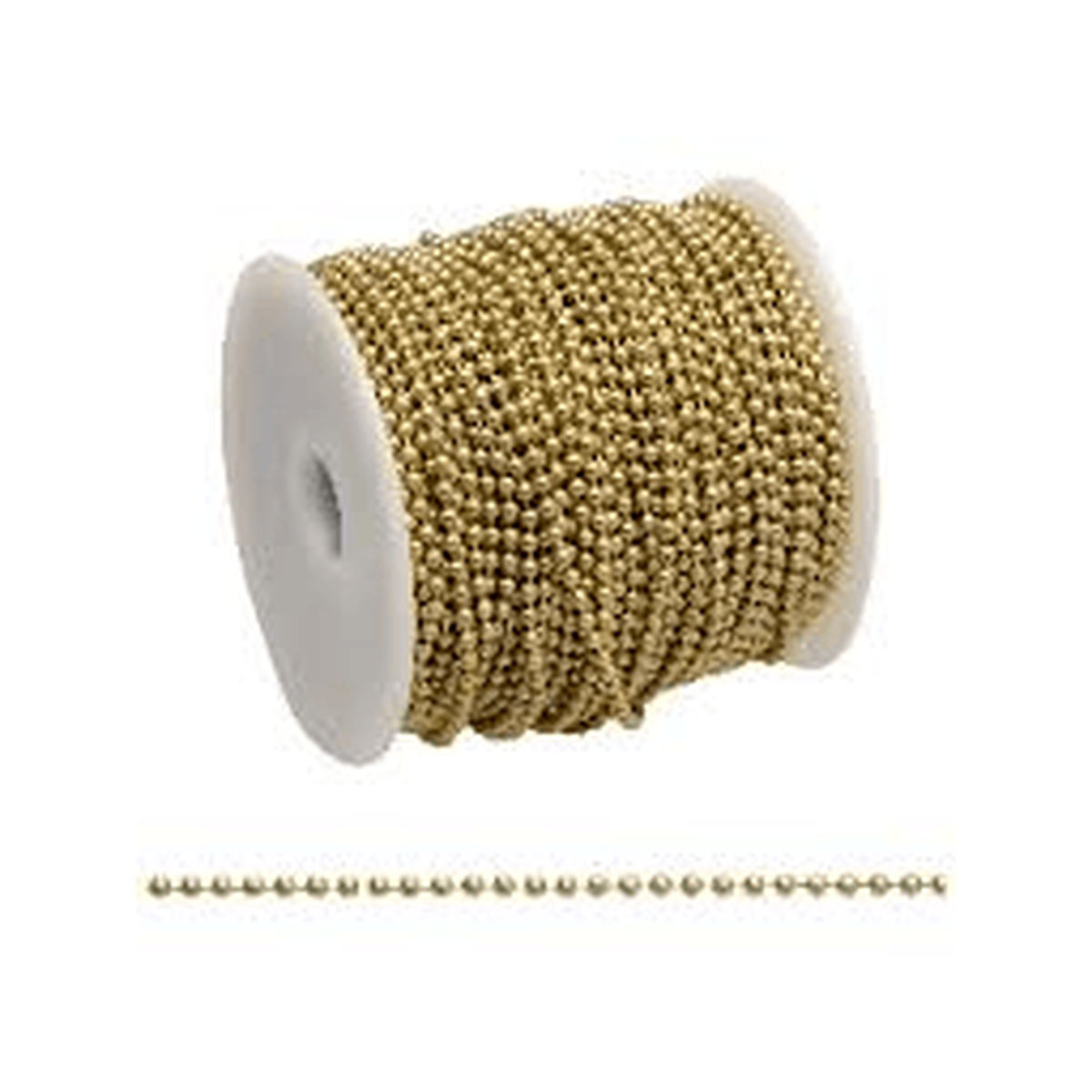 #10 Polished Brass Chain - 500' Per Roll - Alan Richard Textiles, LTD #10 Metal Control Chain