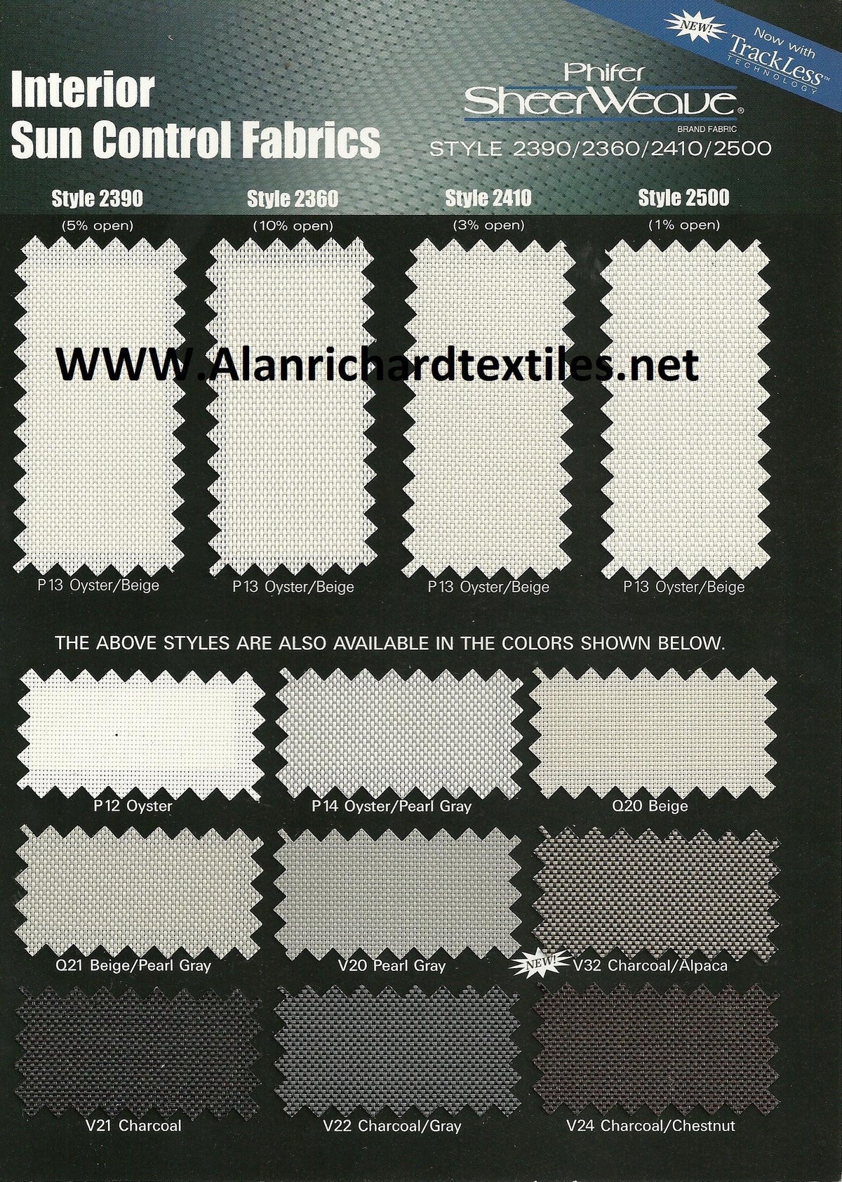 2390/2360/2410/2500 Series Sample - Alan Richard Textiles, LTD SheerWeave� Sample Cards