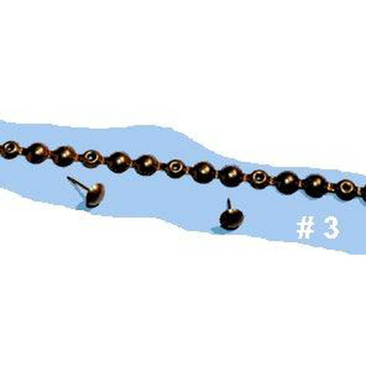 #3 7/16" Decorative Nailhead Trim 50Yards/Roll - Massasoit/Tackband Decorative Nails