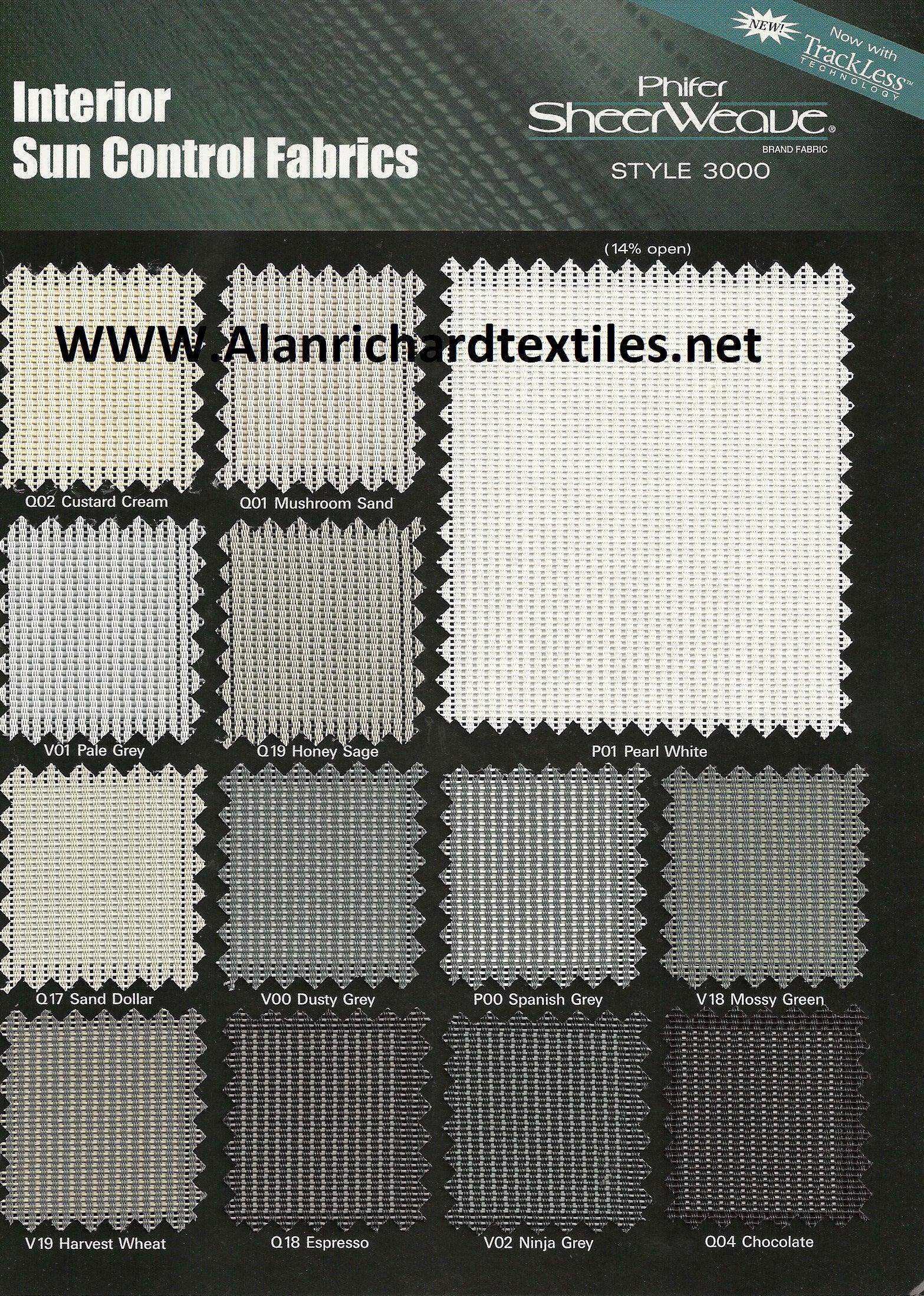 3000 Series Sample - Alan Richard Textiles, LTD SheerWeave� Sample Cards