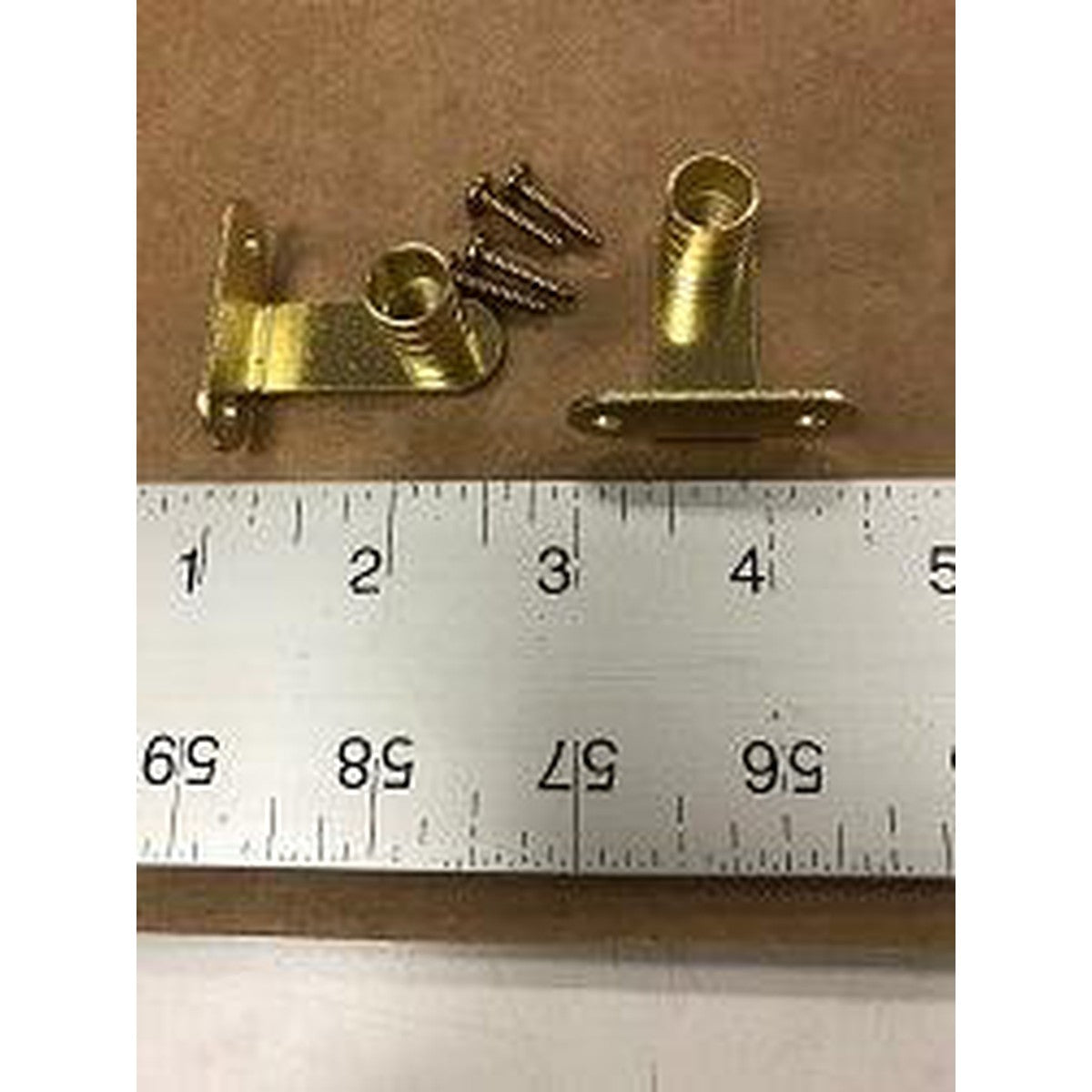 3/8" Outside Mount Brass Brackets (Pair) 1" Extension - Alan Richard Textiles, LTD Brass Plated Brackets & Rodding