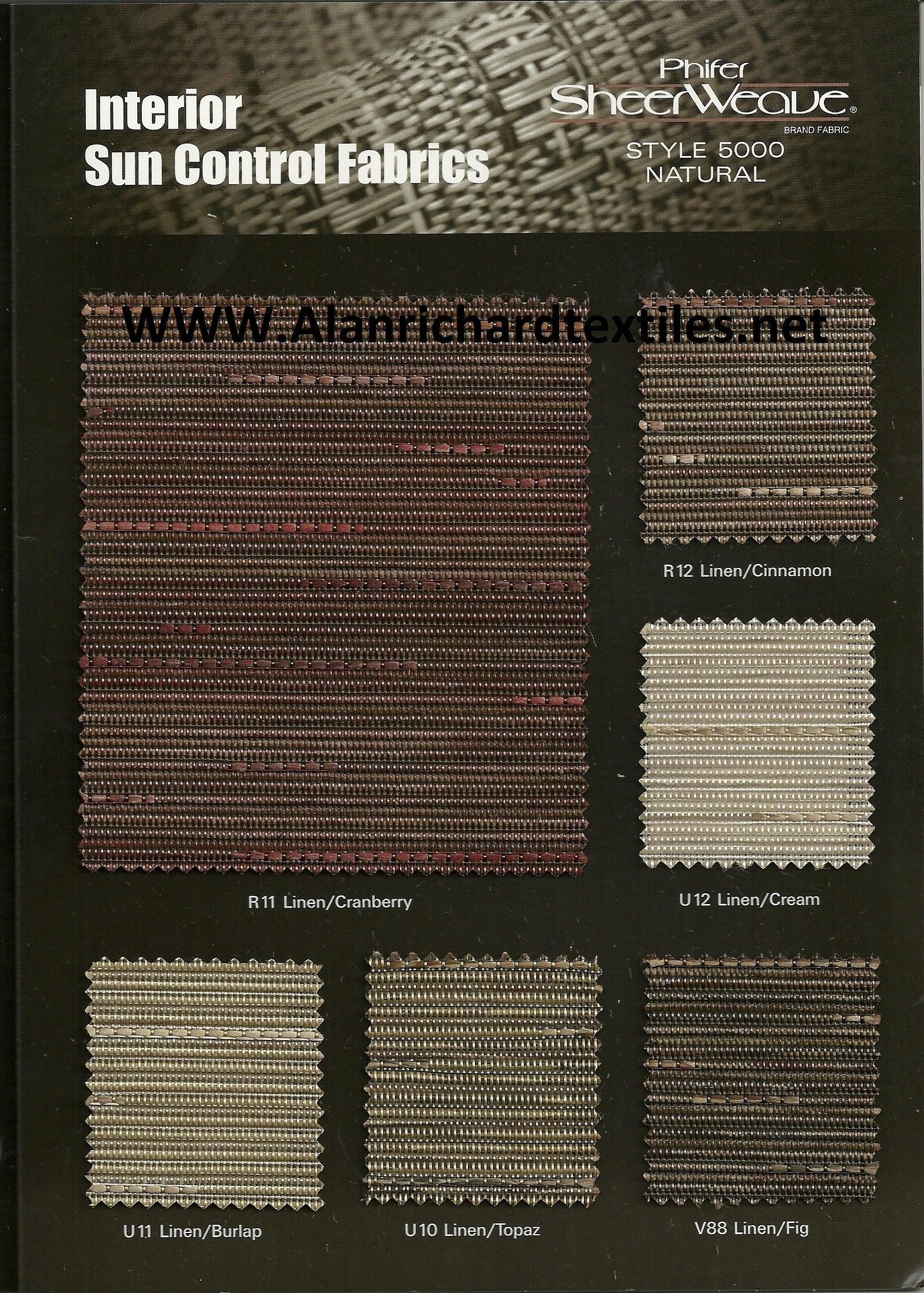 5000 Natural Series Sample - Alan Richard Textiles, LTD SheerWeave� Sample Cards