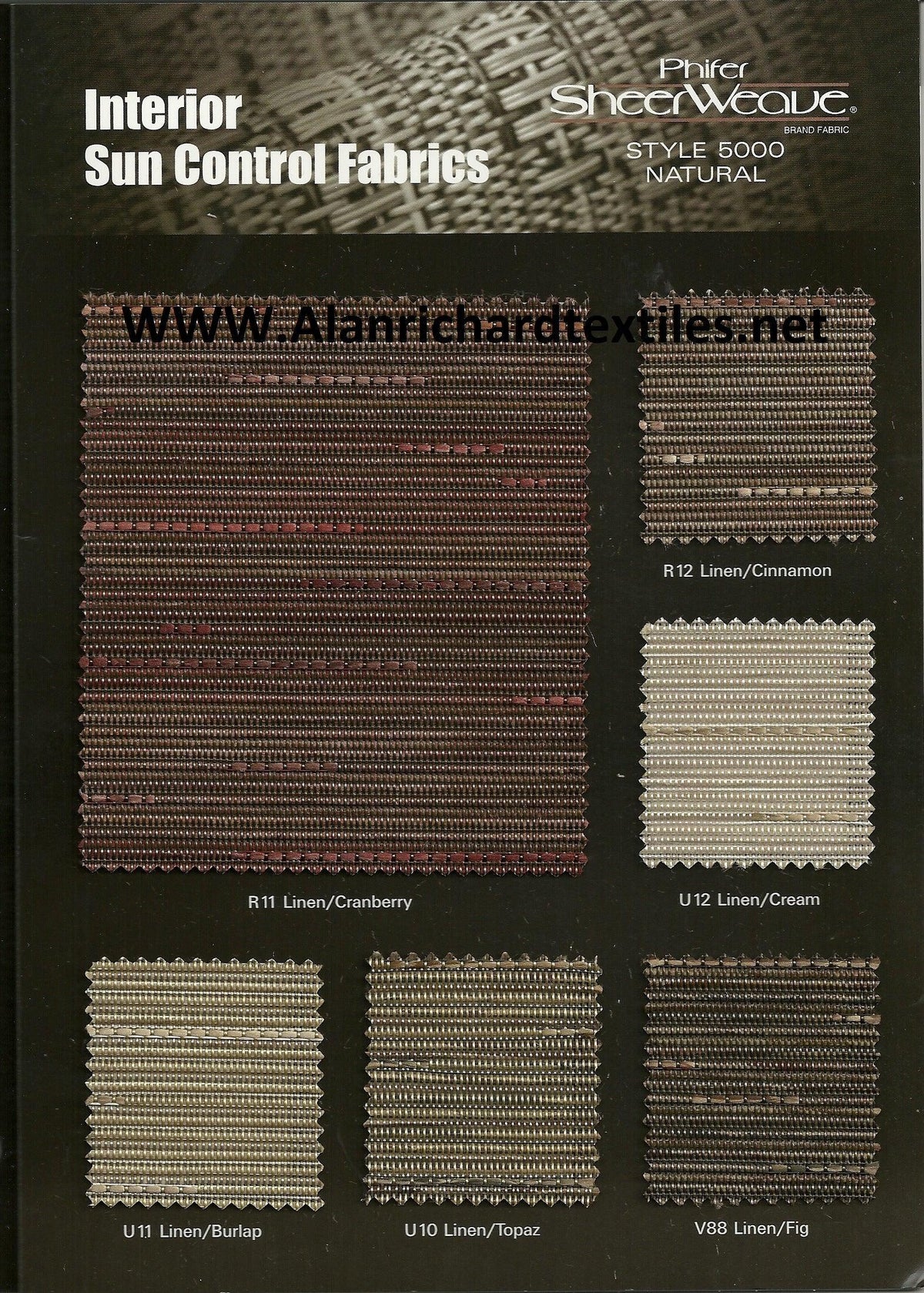 5000 Natural Series Sample - Alan Richard Textiles, LTD SheerWeave Sample Cards