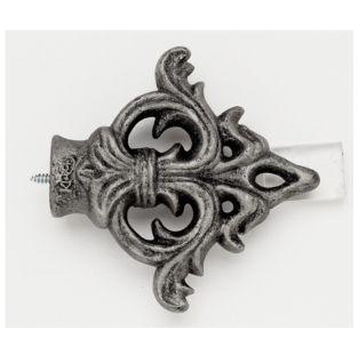 Acanthus Arrow Arrow Finial With Plug - Antique Pewter - 011 - Kirsch Wrought Iron, Kirsch Wrought Iron Finials