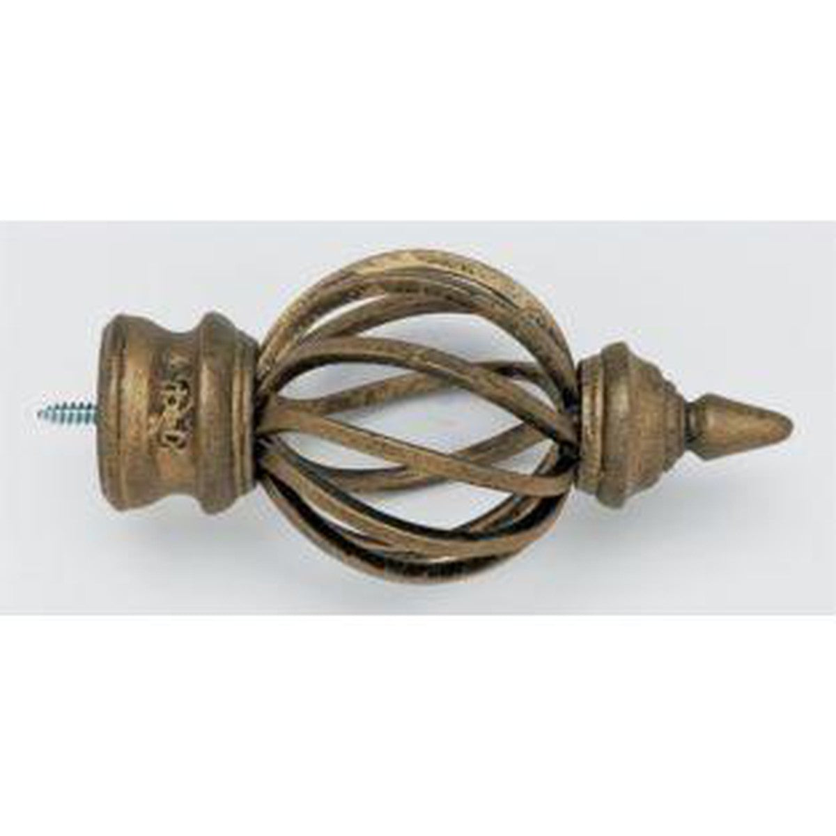 Bird Cage Finial With Plug - Iron Gold - 801 - Alan Richard Textiles, LTD Kirsch Wrought Iron, Kirsch Wrought Iron Finials