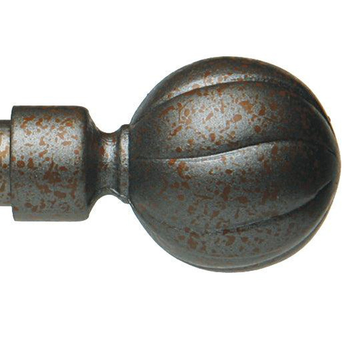 Bola Finial Black 3/4" - Alan Richard Textiles, LTD Forest Porto 3/4" Vulcano Wrought Iron