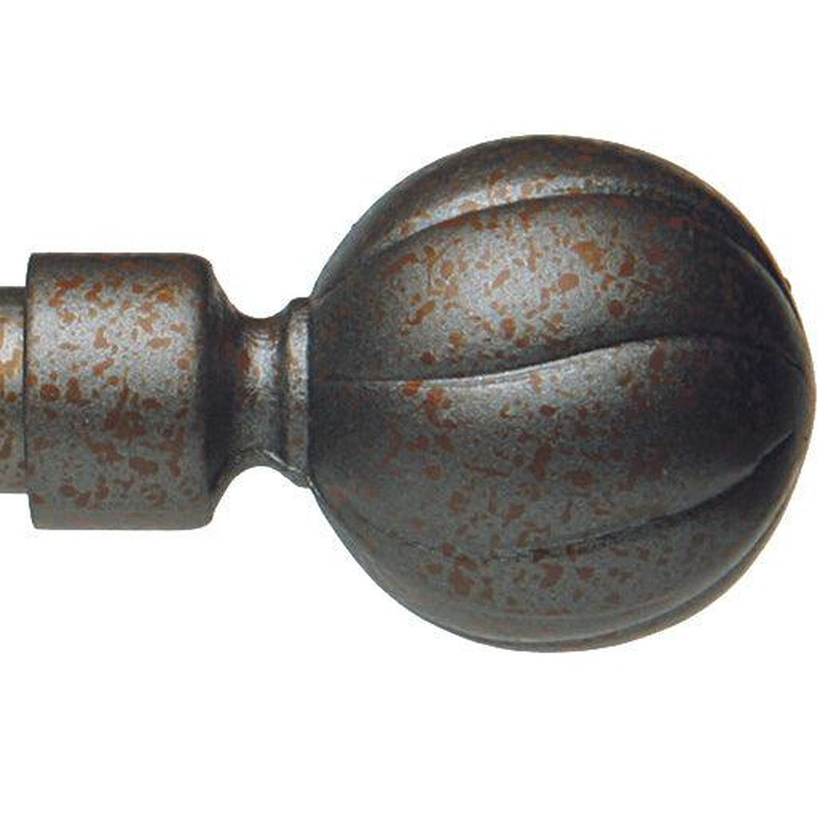 Bola Finial Black Silver 1 3/1 - Alan Richard Textiles, LTD Forest Porto 1-3/16" Royal Wrought Iron