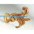 Buckingham Leaf Dance Finial for 3" Pole (pair) - Alan Richard Textiles, LTD Kirsch Buckingham Finials