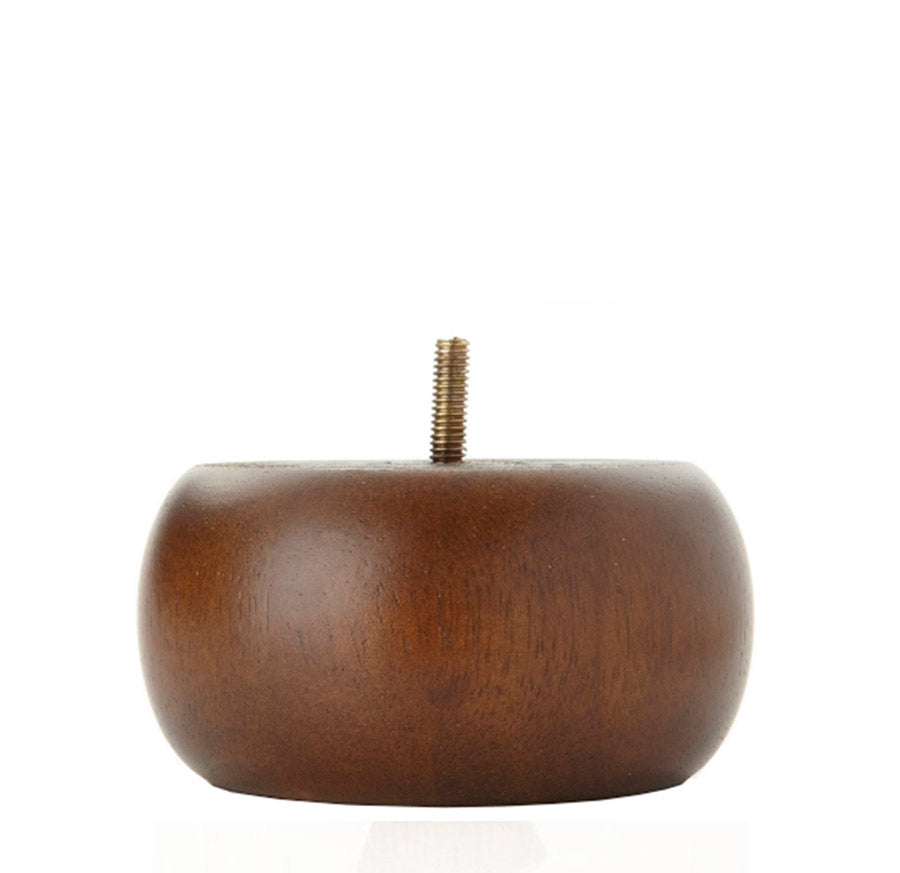 Bun Walnut 2.5" x 5"-3.75" 36/case-BH - Alan Richard Textiles, LTD Decorative Wooden Legs