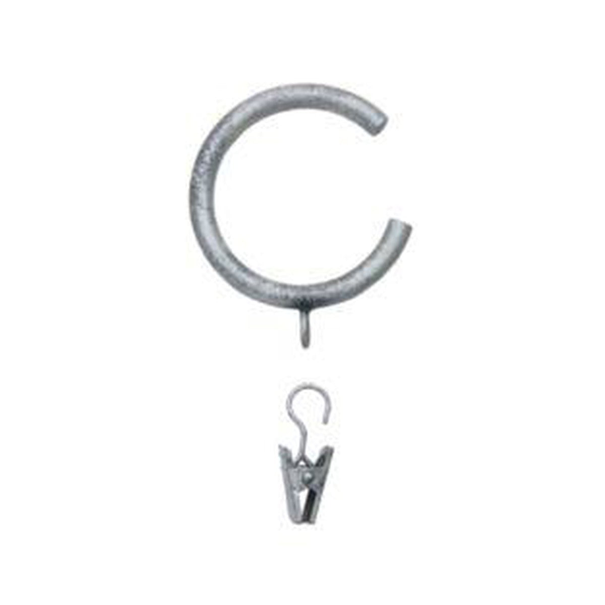 C-Rings With Eyelet  - 011 - Antique Pewter - Kirsch Wrought Iron, Kirsch Wrought Iron Rings & Accessories
