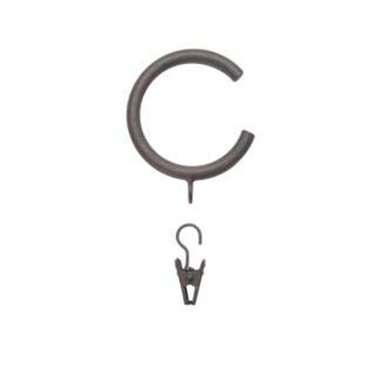 C-Rings With Eyelet - 777 - Rust - Alan Richard Textiles, LTD Kirsch Wrought Iron, Kirsch Wrought Iron Rings & Accessories