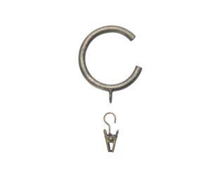 C-Rings With Eyelet - 801 - Iron Gold - Alan Richard Textiles, LTD Kirsch Wrought Iron, Kirsch Wrought Iron Rings & Accessories