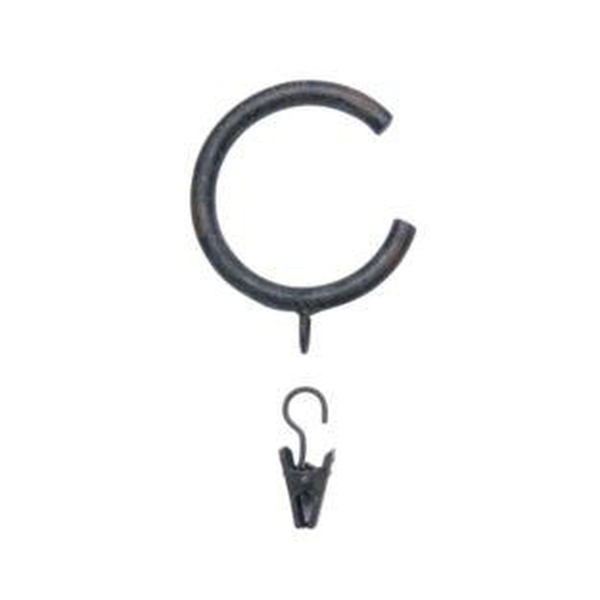 C-Rings With Eyelet - 802 - Iron Oxide - Alan Richard Textiles, LTD Kirsch Wrought Iron, Kirsch Wrought Iron Rings & Accessories