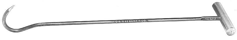 C.S. Osborne Drag Hook/ Wooden Handle - # 670 - Alan Richard Textiles, LTD C.S. Osborne Hooks