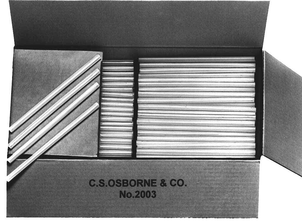 C.S. Osborne Glue Stick - 10" x 7/16" - 22 Lbs/Box - Alan Richard Textiles, LTD Adhesive & Lubricants, Glue Guns & Glue Sticks