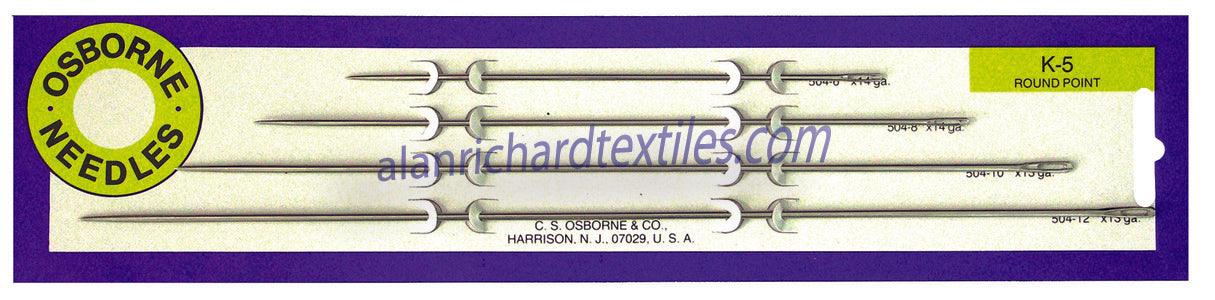 C.S. Osborne K-5 Straight Rounf Point Needles - Alan Richard Textiles, LTD C.S. Osborne Needle Kits