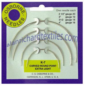 C.S. Osborne K-7 Curved Round Point X-Light Needles - C.S. Osborne Needle Kits