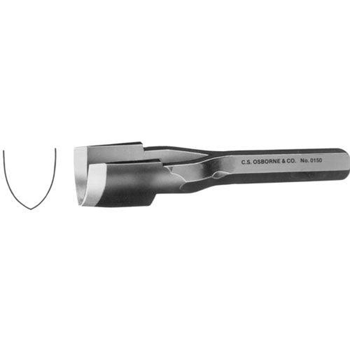 C.S. Osborne Strap End Punch - English Point - Alan Richard Textiles, LTD C.S. Osborne Strap End Punches - # 150 & 0150