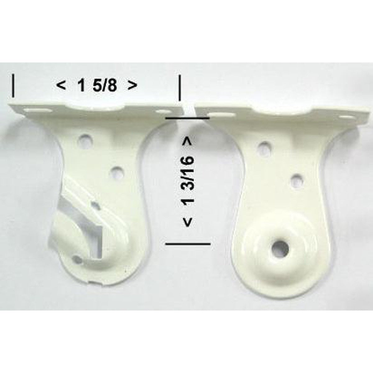 Ceiling Window Shade Brackets # 18E - 1-9/32" - Pair - Brackets, Window Shade Brackets