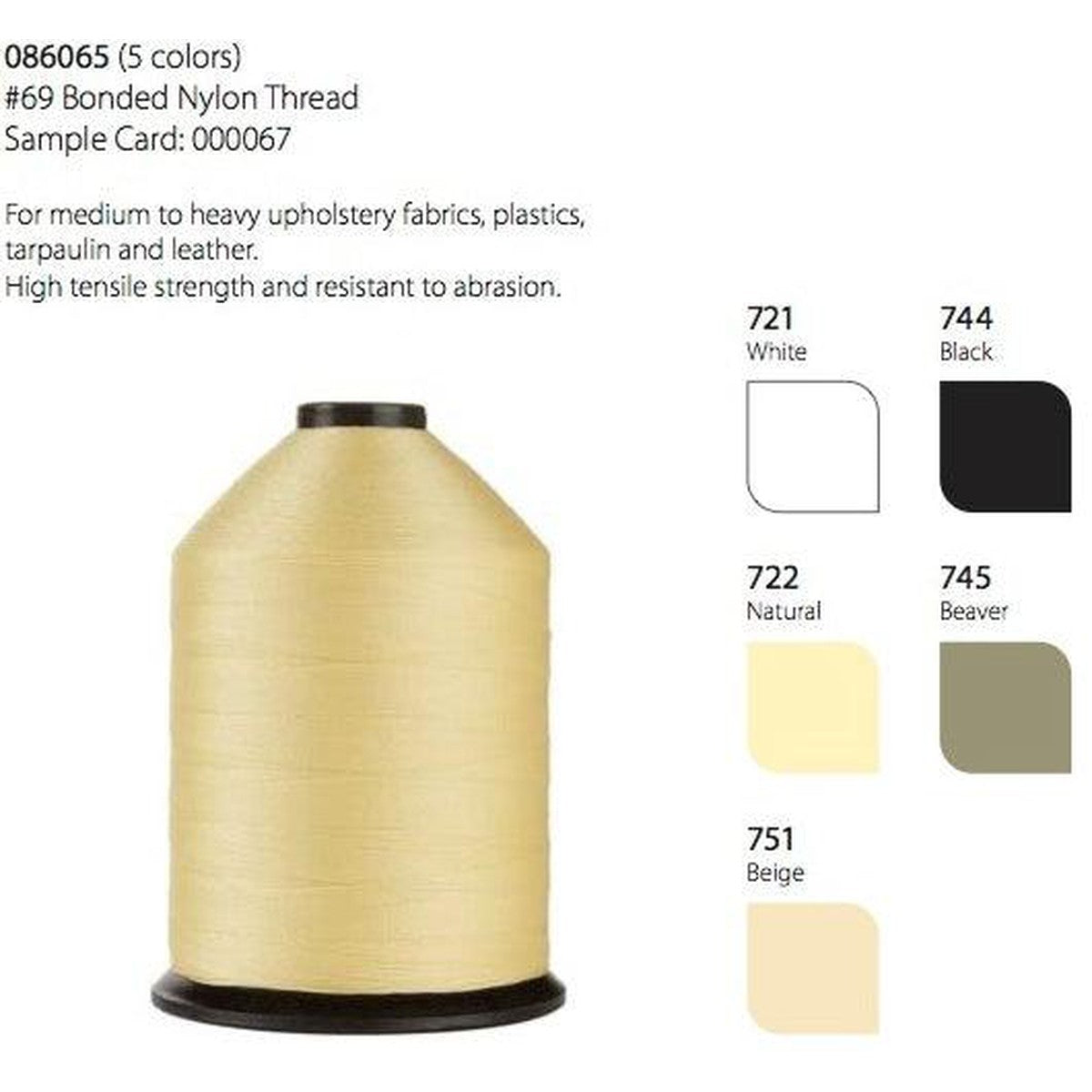 Conso Wrights Nylon #69 Bonded Upholstery Sewing Thread (1lb Tube) - Conso Thread, Thread