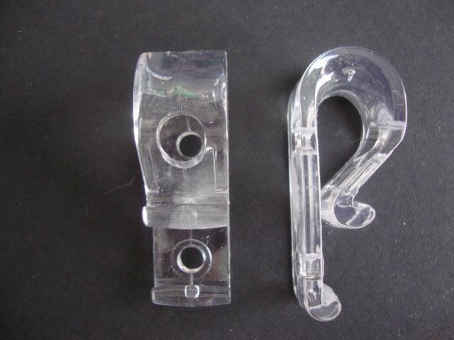 Cord Guide And Hold Down Device (P Clip) - Clear 10 Per Bag - Alan Richard Textiles, LTD Cord Cleats