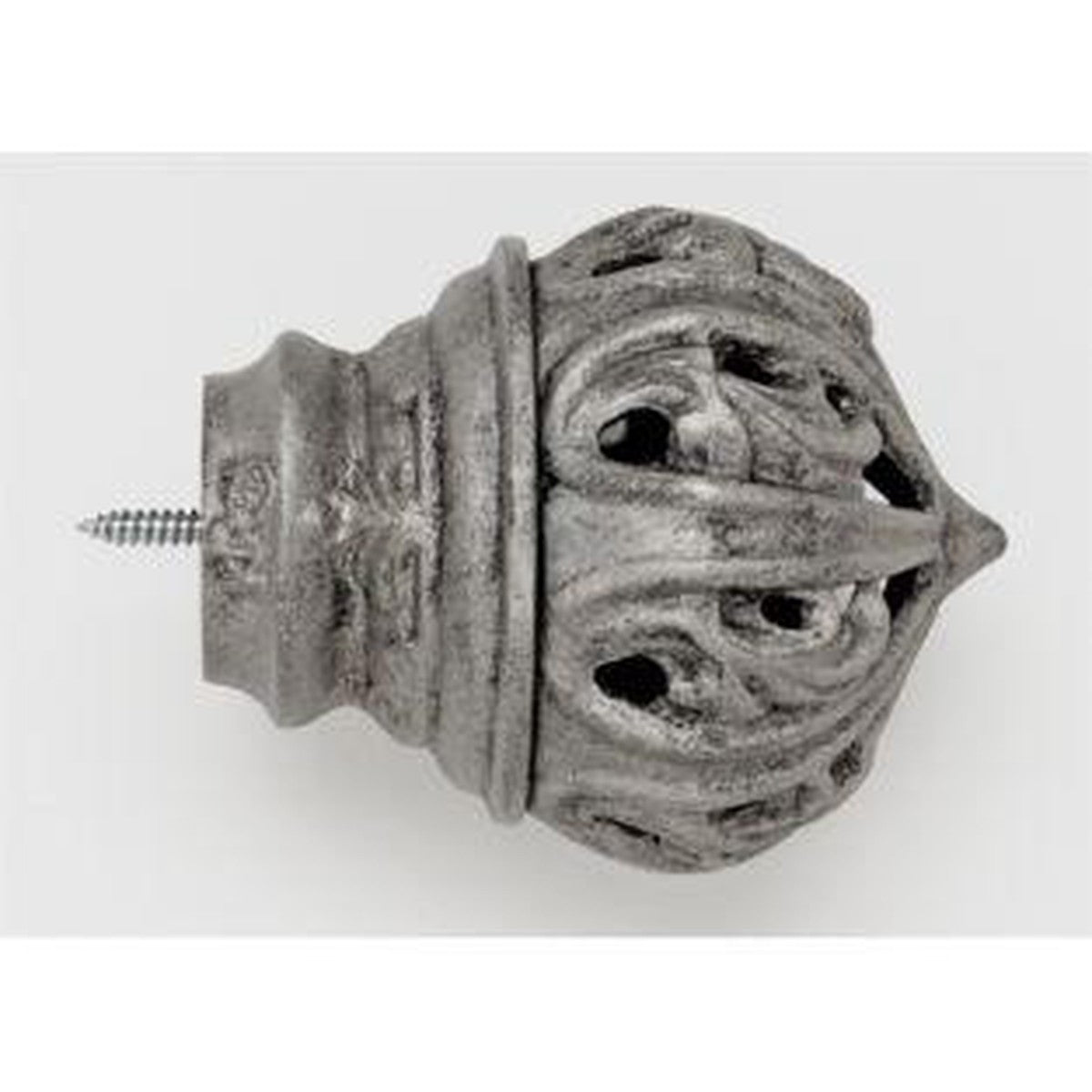 Crown Palace Finial With Plug - 011 - Antique Pewter - Alan Richard Textiles, LTD Kirsch Wrought Iron, Kirsch Wrought Iron Finials