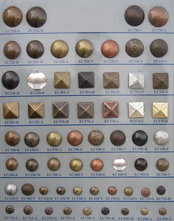 Designers Choice Nailboard # 3 - Alan Richard Textiles, LTD Black Diamond Decorative Nail Collection