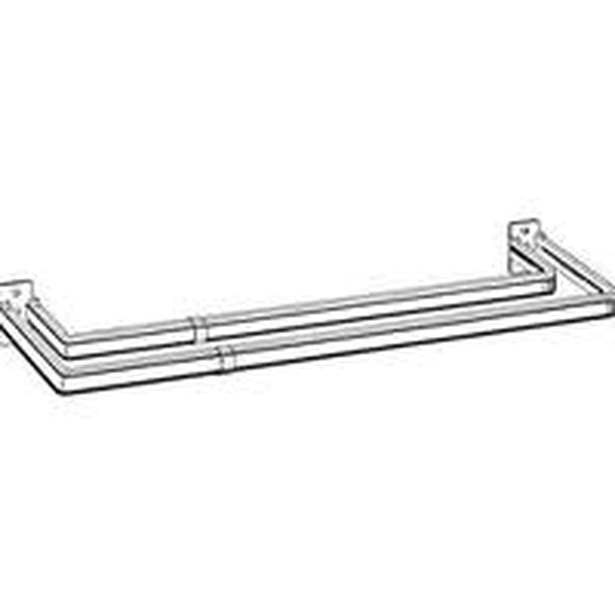 Double Curtain Rod 18" - 28"; 2" Clearance - Kirsch Curtain Rods & Components