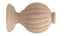 Finial Fluted Ball B 2" - Alan Richard Textiles, LTD Forest Porto 2" Smooth & Reeded Royal Wood