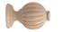 Finial Fluted Ball N 2" - Alan Richard Textiles, LTD Forest Porto 2" Smooth & Reeded Royal Wood