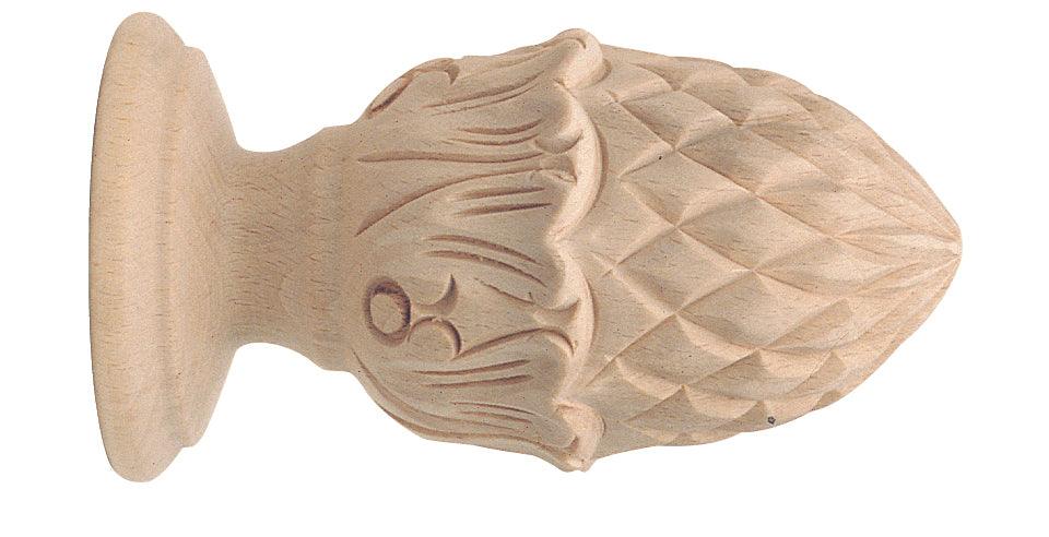 Finial Windsor WH 2" - Alan Richard Textiles, LTD Forest Porto 2" Smooth & Reeded Royal Wood