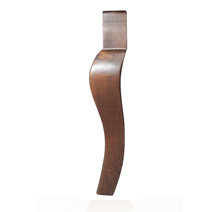 Front Leg Walnut 15.125"-15.125" x 2.375"-1.375" 20/case - Alan Richard Textiles, LTD Decorative Wooden Legs