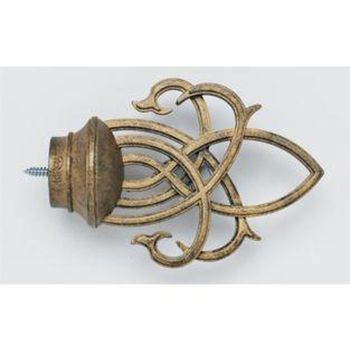 Innerlace Finial With Plug - 801 - Iron Gold - Kirsch Wrought Iron, Kirsch Wrought Iron Finials