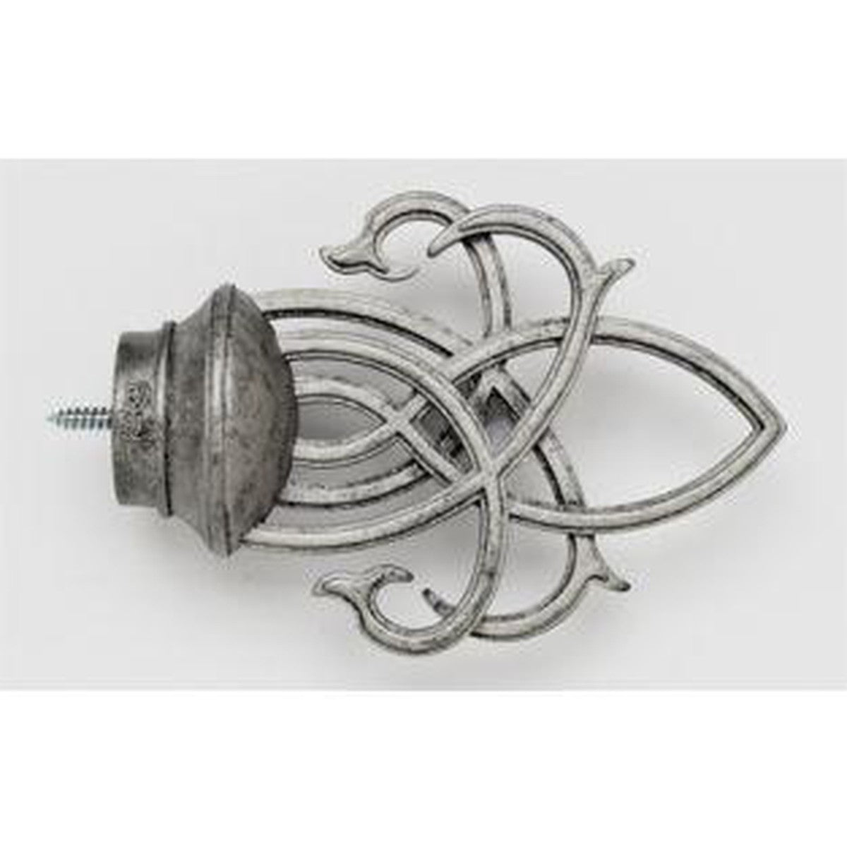 Interlace Finial With Plug - 011 - Antique Pewter - Kirsch Wrought Iron, Kirsch Wrought Iron Finials