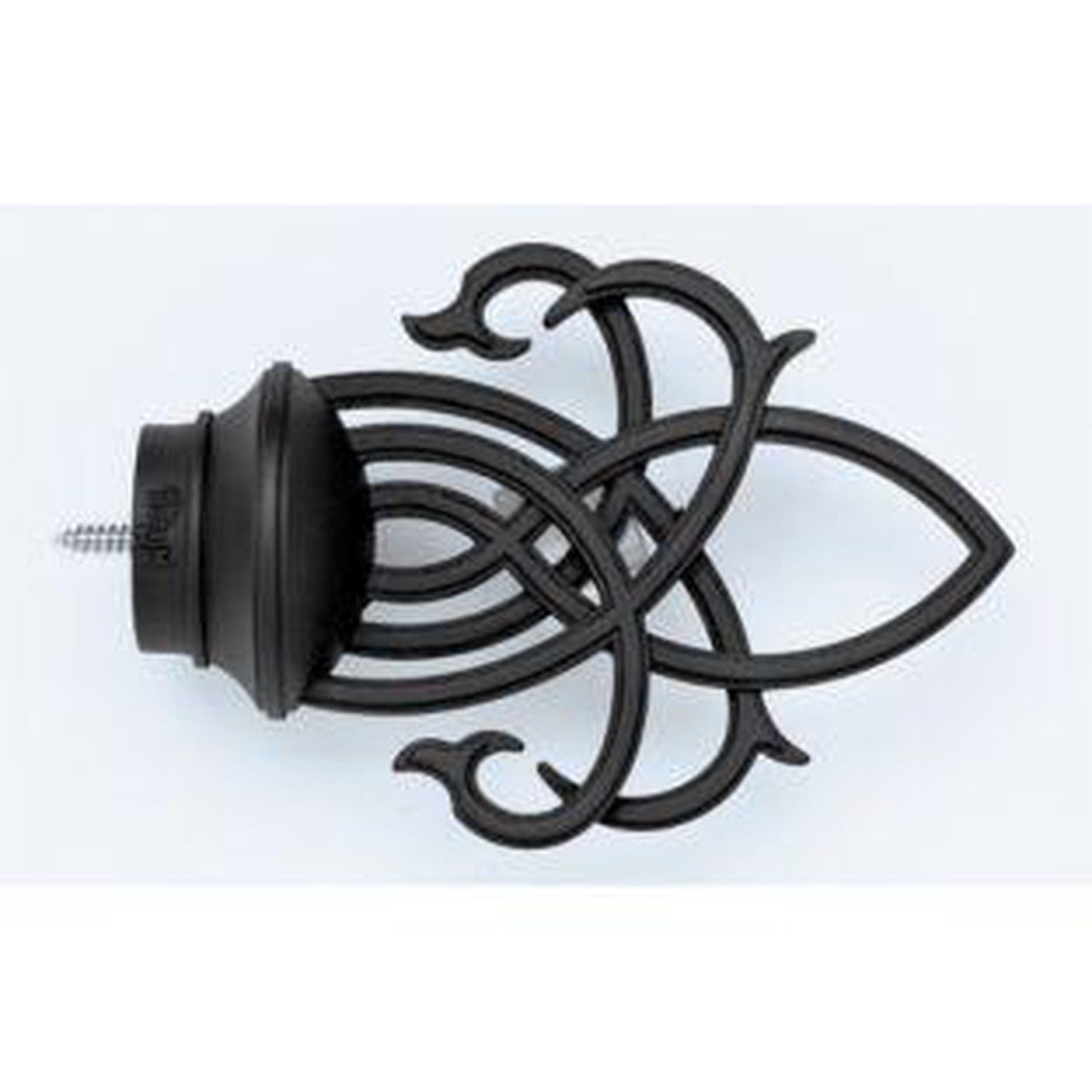 Interlace Finial With Plug - 770 - Black - Alan Richard Textiles, LTD Kirsch Wrought Iron, Kirsch Wrought Iron Finials