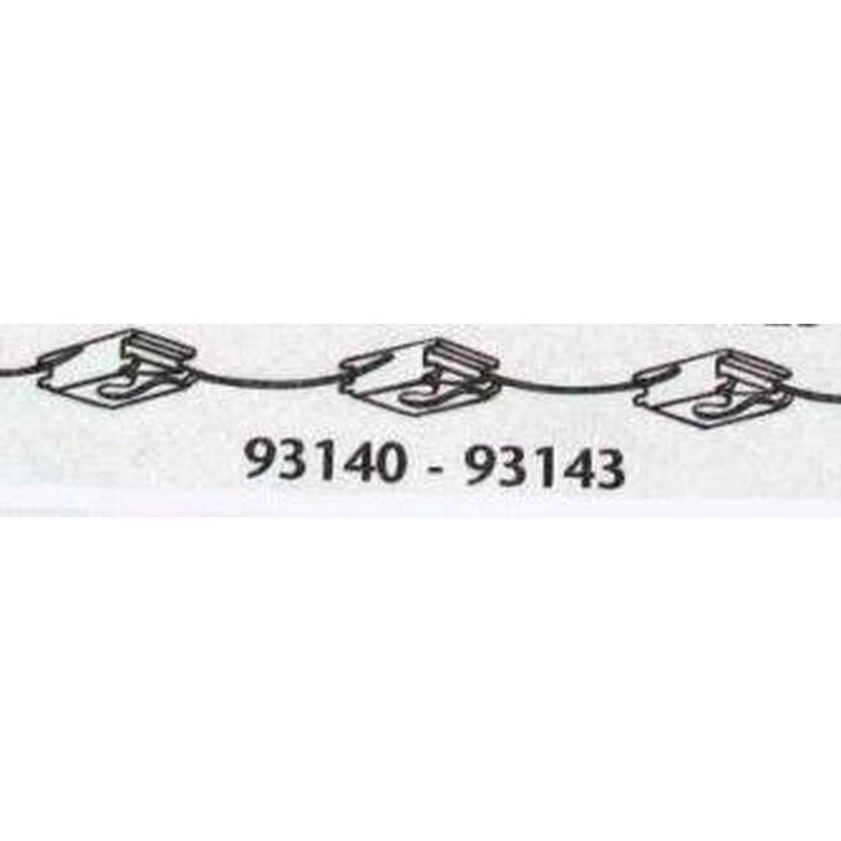 Kirsch Ripplefold Front Load Carriers - 80% Fullness - Kirsch Architrac - Series 93001 - DISCONTINUED, Ripplefold Tapes, Ripplefold Tapes And Carriers