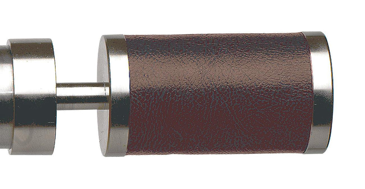 Leather Round Finial 1 3/16" - Alan Richard Textiles, LTD Forest Porto 1-3/16" Acero Stainless Steel