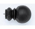 Pedestal Ball Finial With Plug - Black - 770 - Kirsch Wrought Iron, Kirsch Wrought Iron Finials