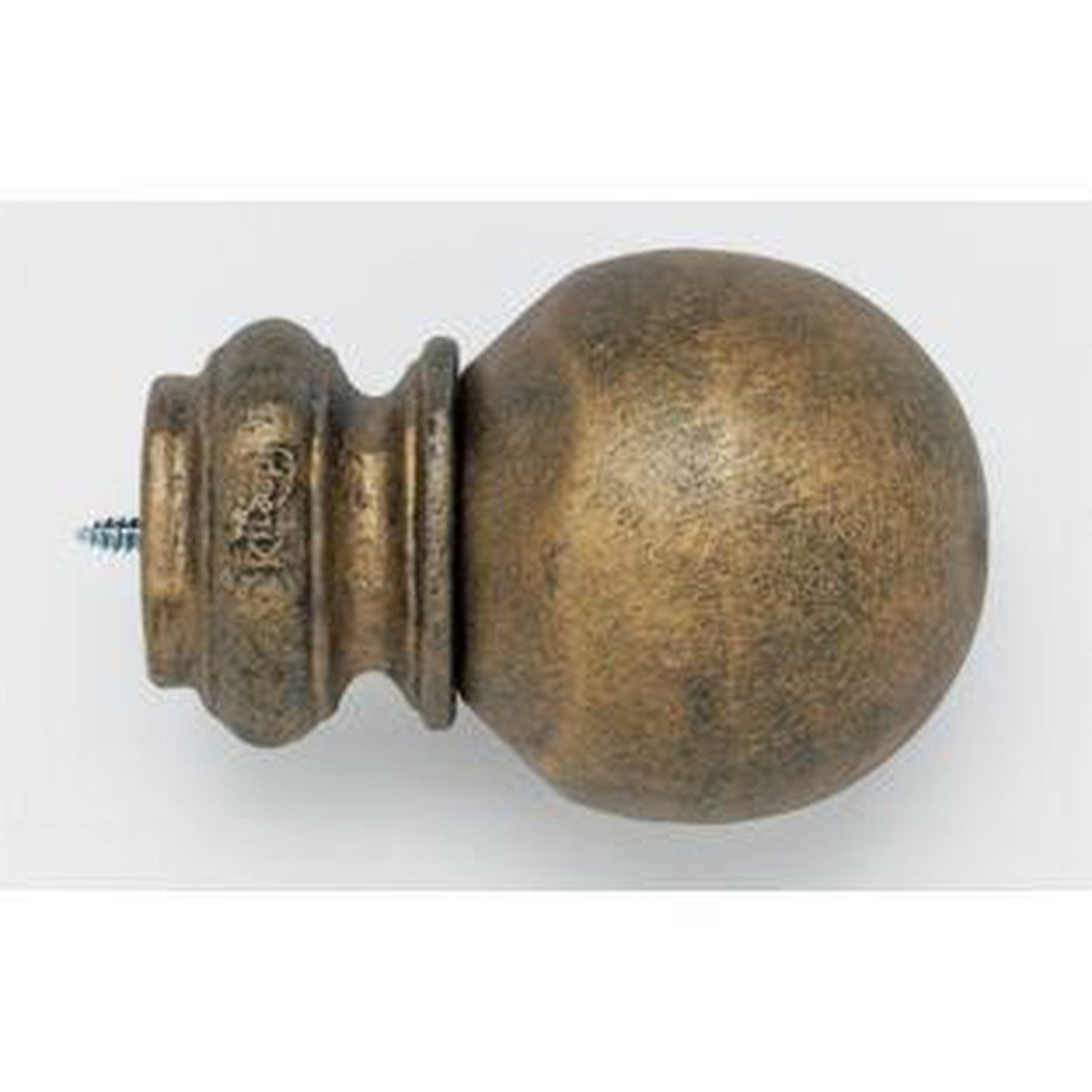 Pedestal Ball Finial With Plug - Iron Gold - 801 - Alan Richard Textiles, LTD Kirsch Wrought Iron, Kirsch Wrought Iron Finials