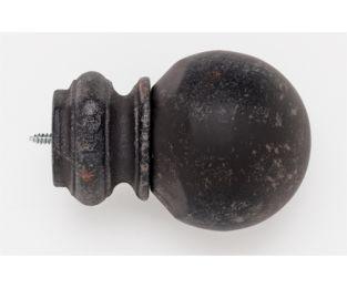 Pedestal Ball Finial With Plug - Iron Oxide - 802 - Alan Richard Textiles, LTD Kirsch Wrought Iron, Kirsch Wrought Iron Finials