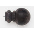 Pedestal Ball Finial With Plug - Iron Oxide - 802 - Alan Richard Textiles, LTD Kirsch Wrought Iron, Kirsch Wrought Iron Finials