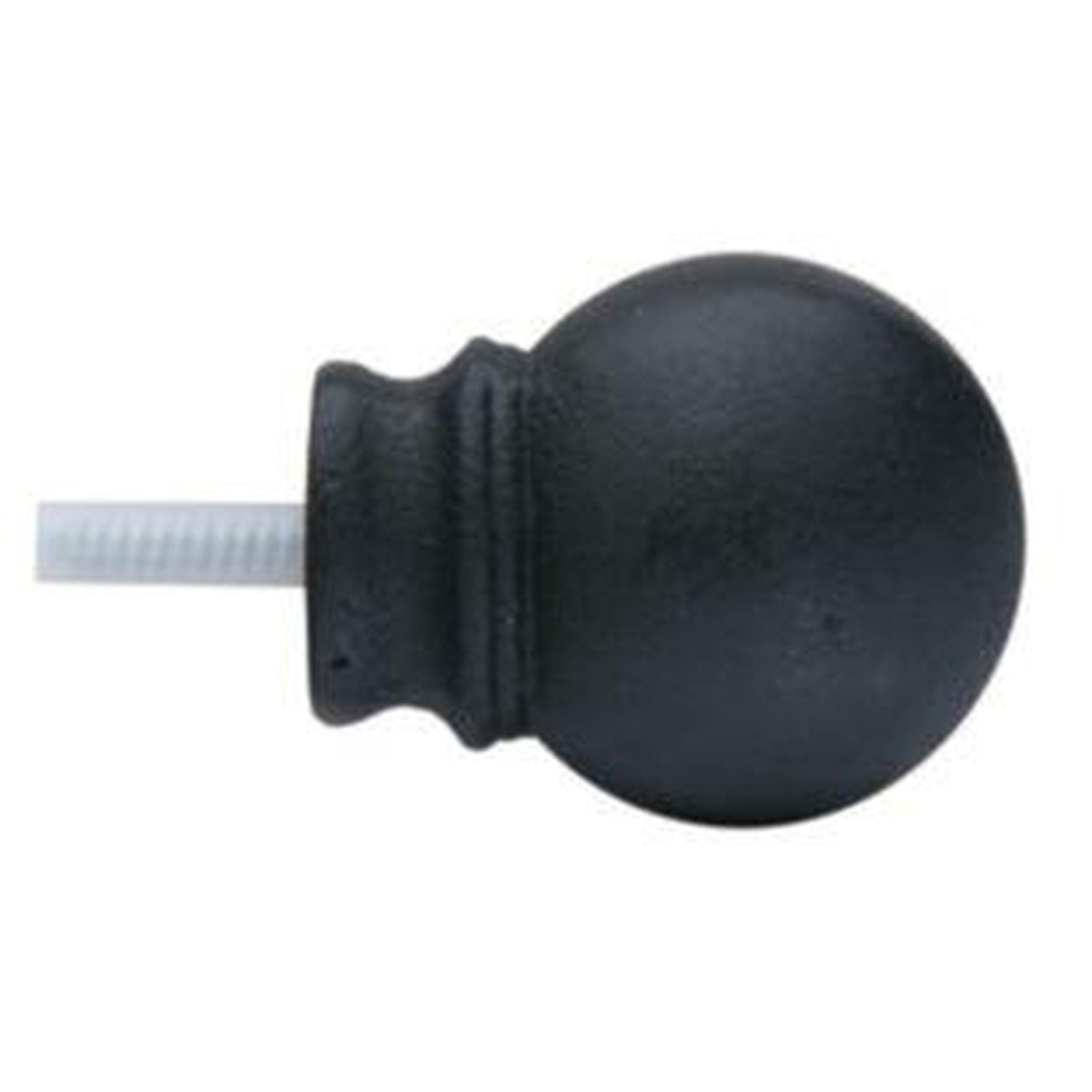 Petite Modern Ball Finial With Plug - 770 - Black - Alan Richard Textiles, LTD Kirsch Wrought Iron, Kirsch Wrought Iron Finials
