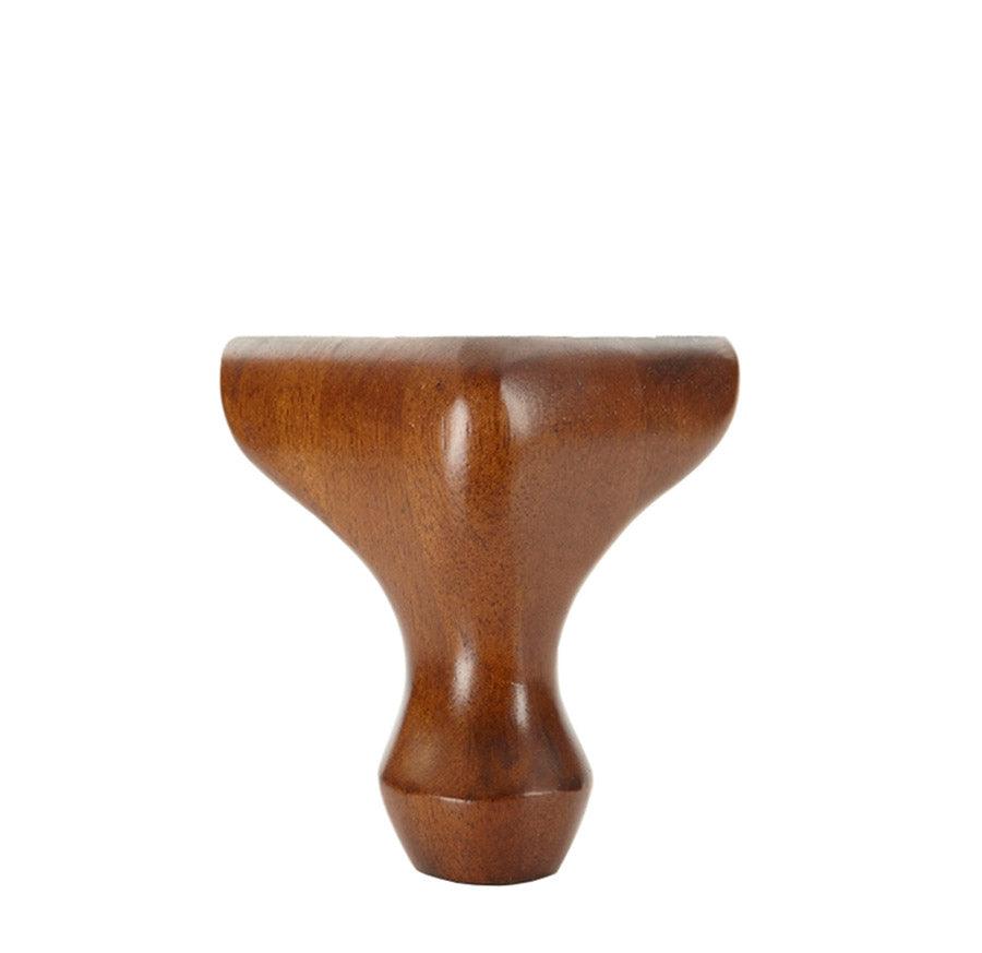 Queen Anne 5" x 3.5"-1.375" Walnut - Alan Richard Textiles, LTD Decorative Wooden Legs